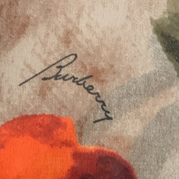 Early 2000s Burberry Sheer Floral Print Scarf | 6.5" x 78" - Picture 1 of 2